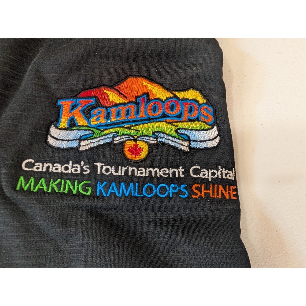 Elevate Polo Shirt Mens‎ XL Black Kamloops Tournament Capital Logo Canada - Picture 2 of 6